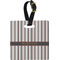 Grey Stripes Personalized Square Luggage Tag