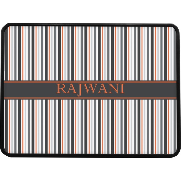 Grey Stripes Rectangular Trailer Hitch Cover (Personalized)