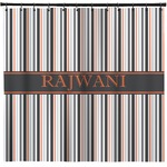Gray Stripes Shower Curtain (Personalized)