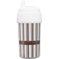 Gray Stripes Toddler Sippy Cup (Personalized)