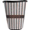 Grey Stripes Waste Basket (Black)