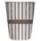 Grey Stripes Waste Basket (White)