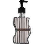 Gray Stripes Wave Bottle Soap / Lotion Dispenser (Personalized)