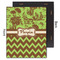 Green & Brown Toile & Chevron 11x14 Wood Print - Front & Back View