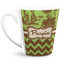 Green & Brown Toile & Chevron 12 Oz Latte Mug - Front Full