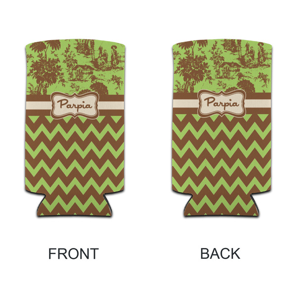 Green & Brown Toile & Chevron 12oz Tall Can Sleeve - APPROVAL