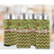 Green & Brown Toile & Chevron 12oz Tall Can Sleeve - Set of 4 - LIFESTYLE