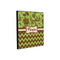 Green & Brown Toile & Chevron 12x12 Wood Print - Angle View
