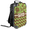 Green & Brown Toile & Chevron 13" Hard Shell Backpacks - ANGLE VIEW