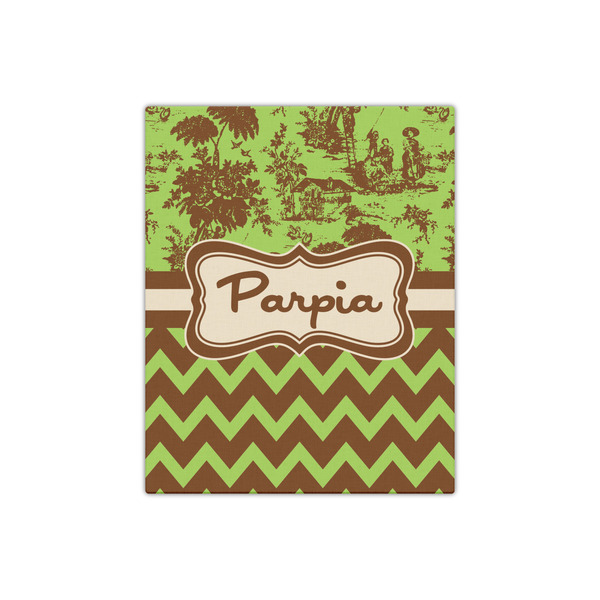 Green & Brown Toile & Chevron 16x20 - Canvas Print - Front View
