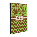 Green & Brown Toile & Chevron Wood Prints (Personalized)