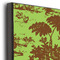 Green & Brown Toile & Chevron 16x20 Wood Print - Closeup