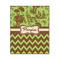 Green & Brown Toile & Chevron 16x20 Wood Print - Front View
