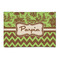 Green & Brown Toile & Chevron 2' x 3' Indoor Area Rug (Personalized)