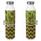 Green & Brown Toile & Chevron 20oz Water Bottles - Full Print - Approval