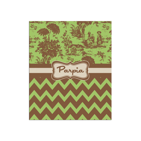 Custom Green & Brown Toile & Chevron Poster - Matte - 20x24 (Personalized)