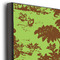 Green & Brown Toile & Chevron 20x24 Wood Print - Closeup