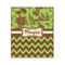 Green & Brown Toile & Chevron 20x24 Wood Print - Front View