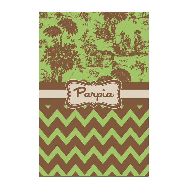 Custom Green & Brown Toile & Chevron Posters - Matte - 20x30 (Personalized)