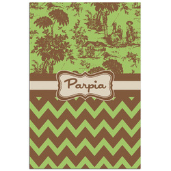 Green & Brown Toile & Chevron Poster - Matte - 24x36 (Personalized)
