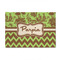 Green & Brown Toile & Chevron 4' x 6' Indoor Area Rug (Personalized)