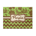 Green & Brown Toile & Chevron 5' x 7' Indoor Area Rug (Personalized)