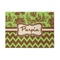 Green & Brown Toile & Chevron 5' x 7' Patio Rug (Personalized)