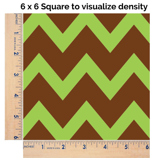 Green & Brown Toile & Chevron 6x6 Swatch of Fabric