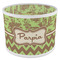 Green & Brown Toile & Chevron 8" Drum Lampshade - ANGLE Poly-Film