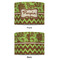 Green & Brown Toile & Chevron 8" Drum Lampshade - APPROVAL (Fabric)