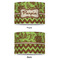 Green & Brown Toile & Chevron 8" Drum Lampshade - APPROVAL (Poly Film)