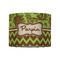 Green & Brown Toile & Chevron 8" Drum Lampshade - FRONT (Fabric)