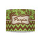 Green & Brown Toile & Chevron 8" Drum Lampshade - FRONT (Poly Film)