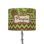Green & Brown Toile & Chevron 8" Drum Lamp Shade - Fabric (Personalized)