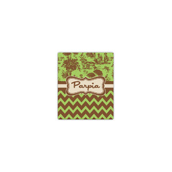 Green & Brown Toile & Chevron Canvas Print - 8x10 (Personalized)