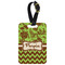 Green & Brown Toile & Chevron Aluminum Luggage Tag (Personalized)