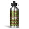 Green & Brown Toile & Chevron Aluminum Water Bottle