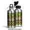 Green & Brown Toile & Chevron Aluminum Water Bottle - Alternate lid options