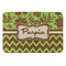 Green & Brown Toile & Chevron Anti-Fatigue Kitchen Mat (Personalized)