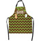 Green & Brown Toile & Chevron Apron - Flat with Props (MAIN)