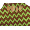 Green & Brown Toile & Chevron Apron - Pocket Detail with Props
