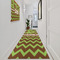 Green & Brown Toile & Chevron Area Rug Sizes - In Context (vertical)