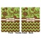 Green & Brown Toile & Chevron Baby Blanket (Double Sided - Printed Front and Back)