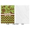 Green & Brown Toile & Chevron Baby Blanket (Single Side - Printed Front, White Back)