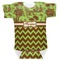 Green & Brown Toile & Chevron Baby Bodysuit 3-6