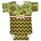 Green & Brown Toile & Chevron Baby Bodysuit (Personalized)