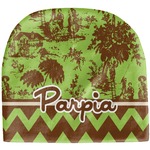 Green & Brown Toile & Chevron Baby Hat (Beanie) (Personalized)