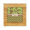Green & Brown Toile & Chevron Bamboo Trivet with Ceramic Tile Insert (Personalized)