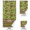 Green & Brown Toile & Chevron Bath Towel Sets - 3-piece - Approval