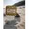 Green & Brown Toile & Chevron Beach Spiker white on beach with sand